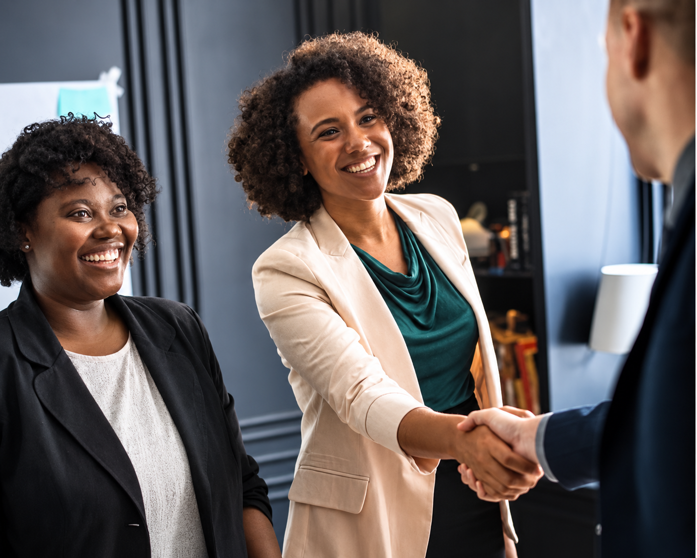 A CSFS adviser welcoming a client